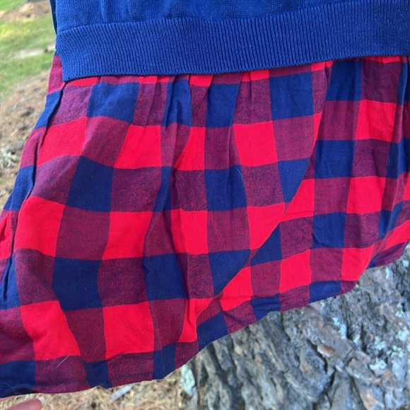 Osh Kosh Girls Sweater Dress Flannel Skirt EUC - Picture 4 of 10